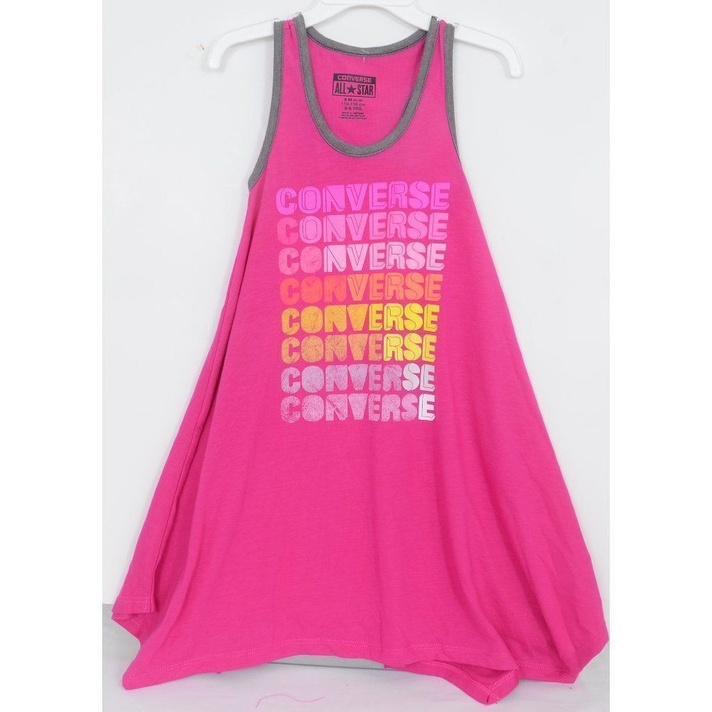 Converse Girls Hot Pink Racerback Tank Top Dress Beach Swim Coverup NWT